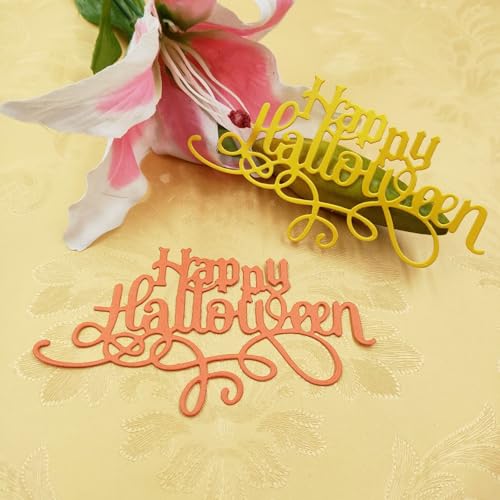 Halloween Words Die Cuts for Card Making - Happy Halloween Variation