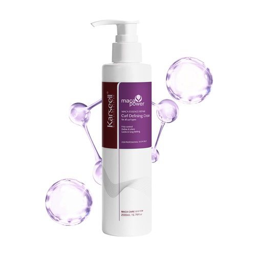 Karseell Curling Perfection Cream - Curl-Defining Essence for All Hair Types, Paraben-Free, 200ML (6.78oz)