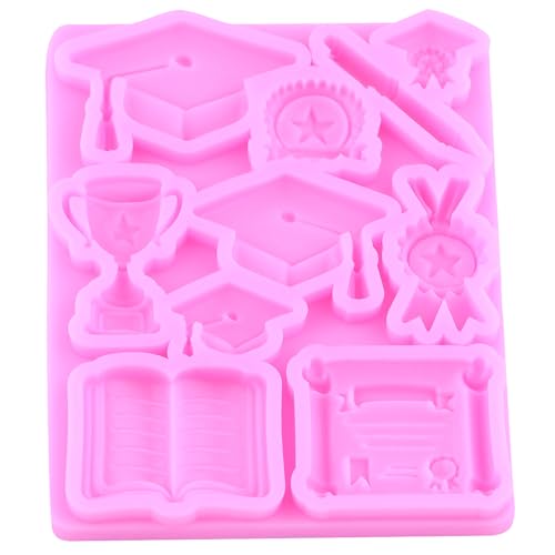 Graduation Theme Silicone Molds 3D Grad Cap Fondant Mold - Style D