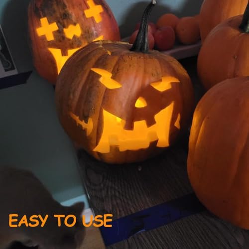 Halloween Pumpkin Carving Kit with 25 PCS Stainless Steel Tools & Stencils