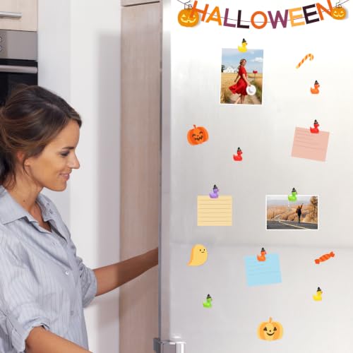 Mini Resin Witch Hat Duck Fridge Magnets - Halloween Ducks, Wizard Hat Variation