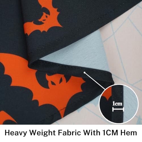 Halloween Spider Web Bat Tablecloth 60x102 Inch Rectangular Spooky Decor - Variation of Halloween-spider Web / 102 Inch x 60 Inch