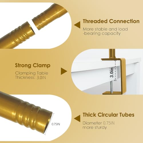 Adjustable Over Table Rod Stand with Clamps for Event Decorations
