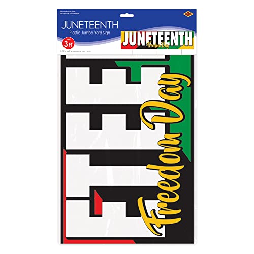 Juneteenth Yard Sign - Jumbo Outdoor Lawn Decor with Metal Stakes
