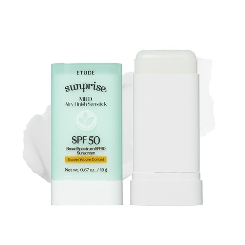 ETUDE Sunprise Sunstick SPF50+ | Vegan, Non-Greasy, Matte Finish for Sensitive Skin - 19g, Ideal for Festivals