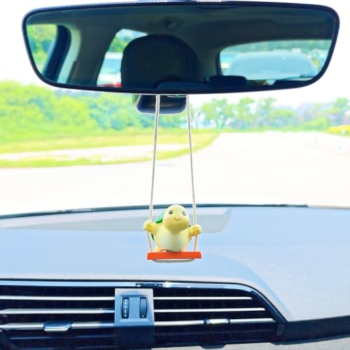Green Turtle Rearview Mirror Hanging Ornament - Car & Home Decor, Swing Charm