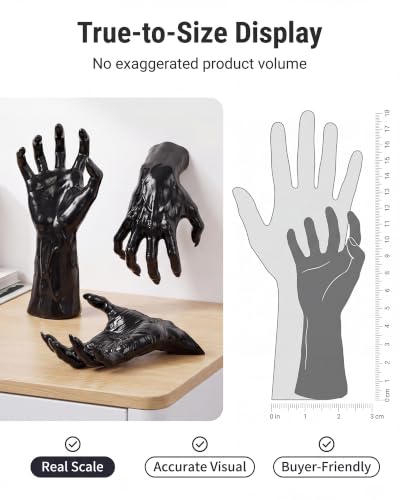 Halloween Creepy Reaching Hands Wall Decor with Candles - Haunted House Gothic Theme