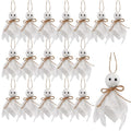 Halloween Ghost Hanging Ornaments Set - Rustic Cotton & Linen Decor for Yard & Porch