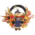 24-Inch Collapsible Fall Wreath with LED Lights for Front Door