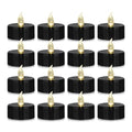 Nancia 12-Pack Battery Operated LED Flameless Tea Lights - Black, Safe & Romantic