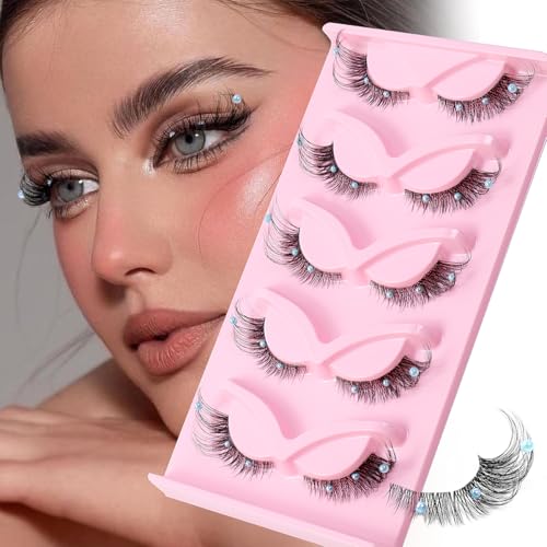 Blue Pearl Eyelash Clusters with Faux Mink Lashes - DIY Lash Extension Kit