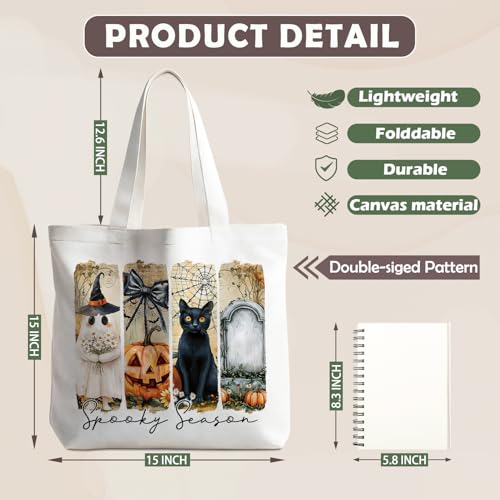 Halloween Tote Bag Dark Gothic Reusable Shopping Bag - Variation 01