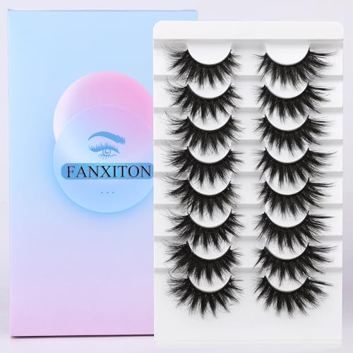 False Eyelashes 9D Cat Eye Volume Faux Mink 20mm - 8 Pairs, Pack of 1 - Variation of THIS listing