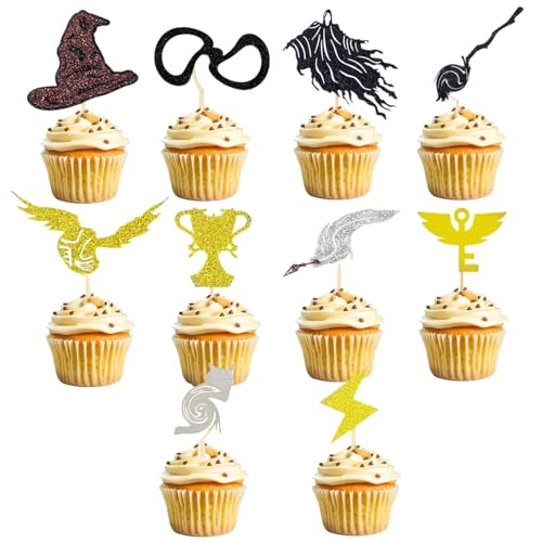 Magical Wizard Cupcake Toppers Set of 20 Halloween Birthday Decorations