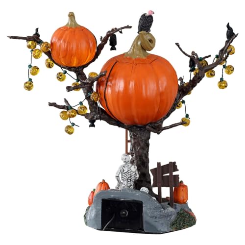 Lemax Pumpkin Tree House Lighted Table Accent Halloween Decor - 6.89-inch
