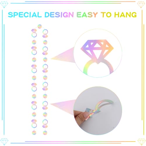 Iridescent Bachelorette Ring Garland Set - 16.5ft Party Decor
