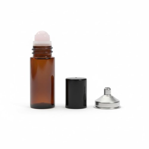 Cchenxxi 30ml Amber Glass Roll On Bottle with Natural Jade Roller Ball - Refillable, Leak-Proof Essential Oil Bottle for DIY Perfume, Aromatherapy, Skincare & Travel(Pink, 30, Milliliters)