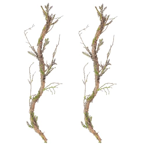 2 Pack 39-Inch Bendable Faux Wood Branches Moss Tree Trunk Wall Decor