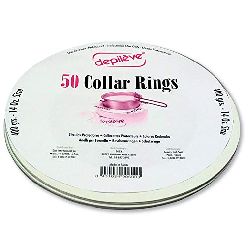 Depileve Wax Warmer Collars - Wax Pot Collars - 14 oz. - Pack of 50