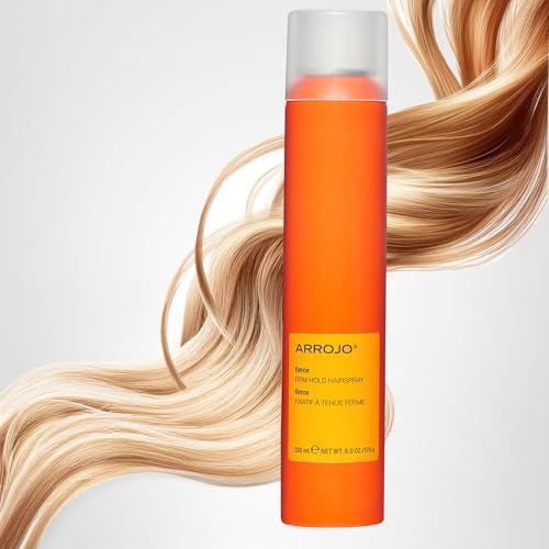 Arrojo Fierce Firm Hold Hairspray – Sulfate & Paraben-Free Firm Hold Hairspray – Anti Humidity Shine Spray for All Hair Types, 6 oz.