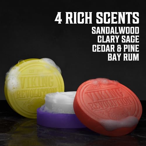 Shaving Soap Variety Set 1 - Sandalwood, Clary Sage, Cedar, 2.5 oz Each
