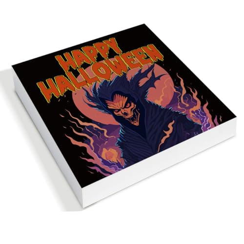 Halloween Wooden Sign Decor - Spooky Ghosts, 5x5 Inches
