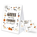 Halloween How Many Candies in the Jar Game Set - Includes Sign & 50 Cards - Halloween Party Decorations & Games - Variation: Halloween / Halloween How Many 02