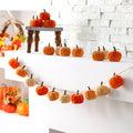 Fall Velvet Pumpkin Garland - Orange Series, 8.2 ft Halloween Decor