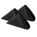 Black Cloth Napkins 20x20 Inch - 100 Pack, Washable Polyester Dinner Table Linens - Wedding & Party Decor