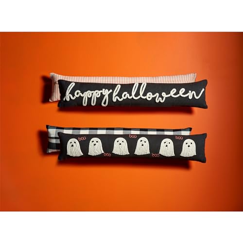 Glow in The Dark Rope Pillow - Ghost Design, 35-inch Home Decor Accent - Variation of Ghost / 35" L x 7" W