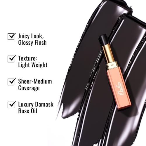 Black Lipstick with Glossy Finish - Hydrating Vegan Lip Balm 2.2g