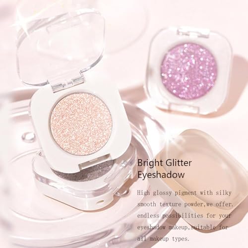 Single Eyeshadow C11 - Light Champagne Glitter for Mature Women & All Eye Colors