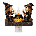 Halloween Witch Night Light Plug-In Witch Decor with Flickering Cauldron - Variation of THIS listing