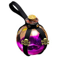 Dark Magic Potion Bottle for Halloween Cosplay - 8.5oz Black Wizard Witch Costume Accessory with Cork Stopper & Leather Loop