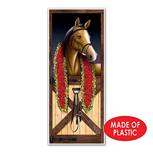 Horse Racing Door Covers - 2 Pack, 6ft x 30in Equestrian Party Decorations - Horse / 2 Pack