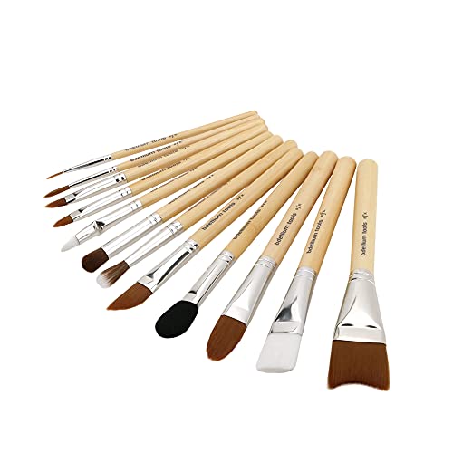 Professional Makeup SFX Brush Set 12-Piece with Double Pouch - Special Effects Tools