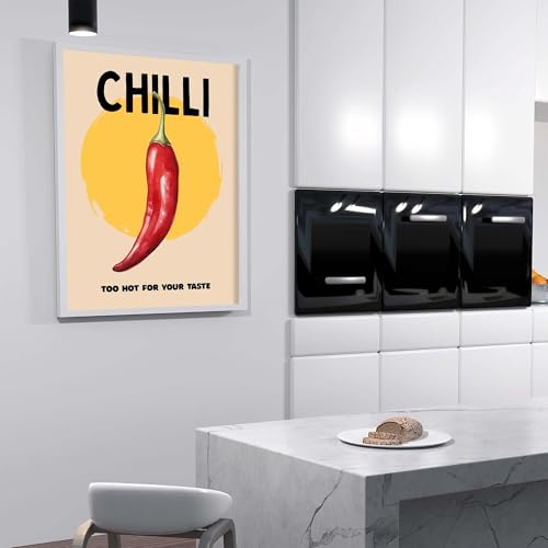 Chili Pepper Canvas Poster Rolled Wall Art - 8x10 Kitchen Decor - Style-08