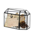 Gothic Glass Box with Lock & Swing Lid for Keepsakes and Cards - Coffin-Shaped, 10.4 Inch