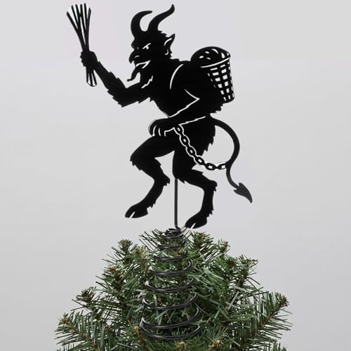 Krampus Christmas Tree Topper - Gothic Halloween Holiday Ornament 11.9 x 9 Inches