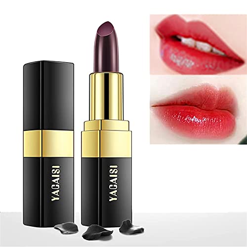 Color Changing Black Lipstick - Moisturizing Long-Lasting Lip Stain for Women - Variation: 1 PC Magic Black Lipstick