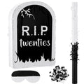 30th Birthday Piñata Set with Tombstone Design - Fun Death to My 20s Party Supplies