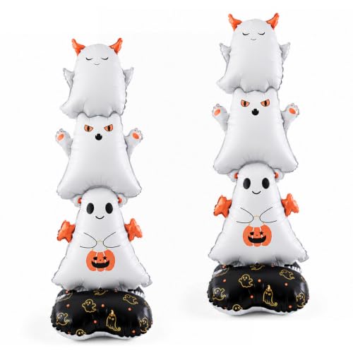 2pcs Halloween Ghost Balloons - 3.7Ft Self-Standing Giant Inflatable Ghost Decorations