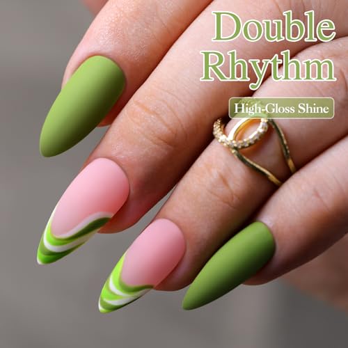 Green Gel Polish 15ML Same Color Soak Off Nail Art Manicure Kit - Double Rhythm