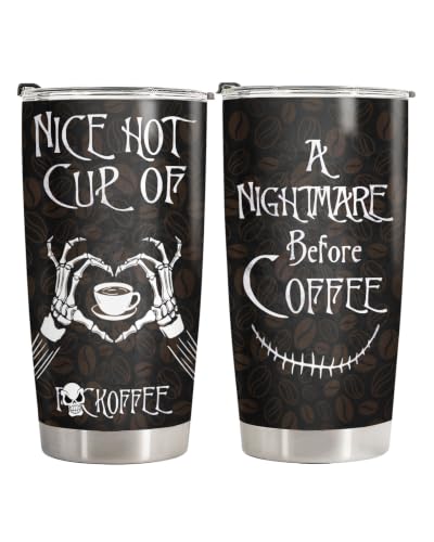 Skeleton Character Halloween Tumbler 20oz - Horror Gift for Dark Lovers