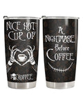 Skeleton Character Halloween Tumbler 20oz - Horror Gift for Dark Lovers