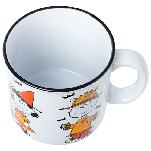 Peanuts Halloween Costume Mug - 20oz Ceramic Camper with Snoopy & Friends - Spooky Season Coffee Cup - Official Merch - Variation: Camper