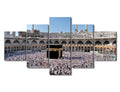Mosque Wall Art Canvas Print - Mecca Saudi Arabia Prayer Wall Decor 60''Wx32''H - Variation of Artwork-11