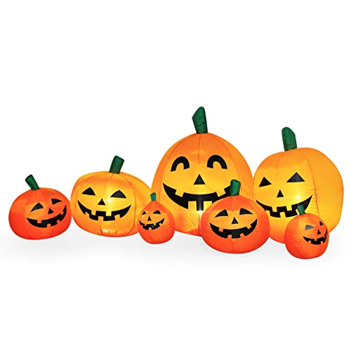 Halloween Inflatable Pumpkins Yard Decoration - Lighted Blow Up 8 Feet - Variation of 7 Halloween Pumpkin