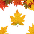 Artificial Maple Leaves Bulk - Large-Leaf Yellow 15 pcs for Fall Decor & Crafts