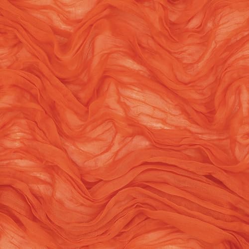 Orange Cheesecloth Napkins Set of 12 Fall Dinner Table Decor - Rustic Chic